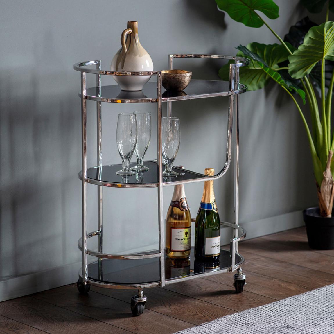 Bordeaux Drinks Trolley Silver main product photo