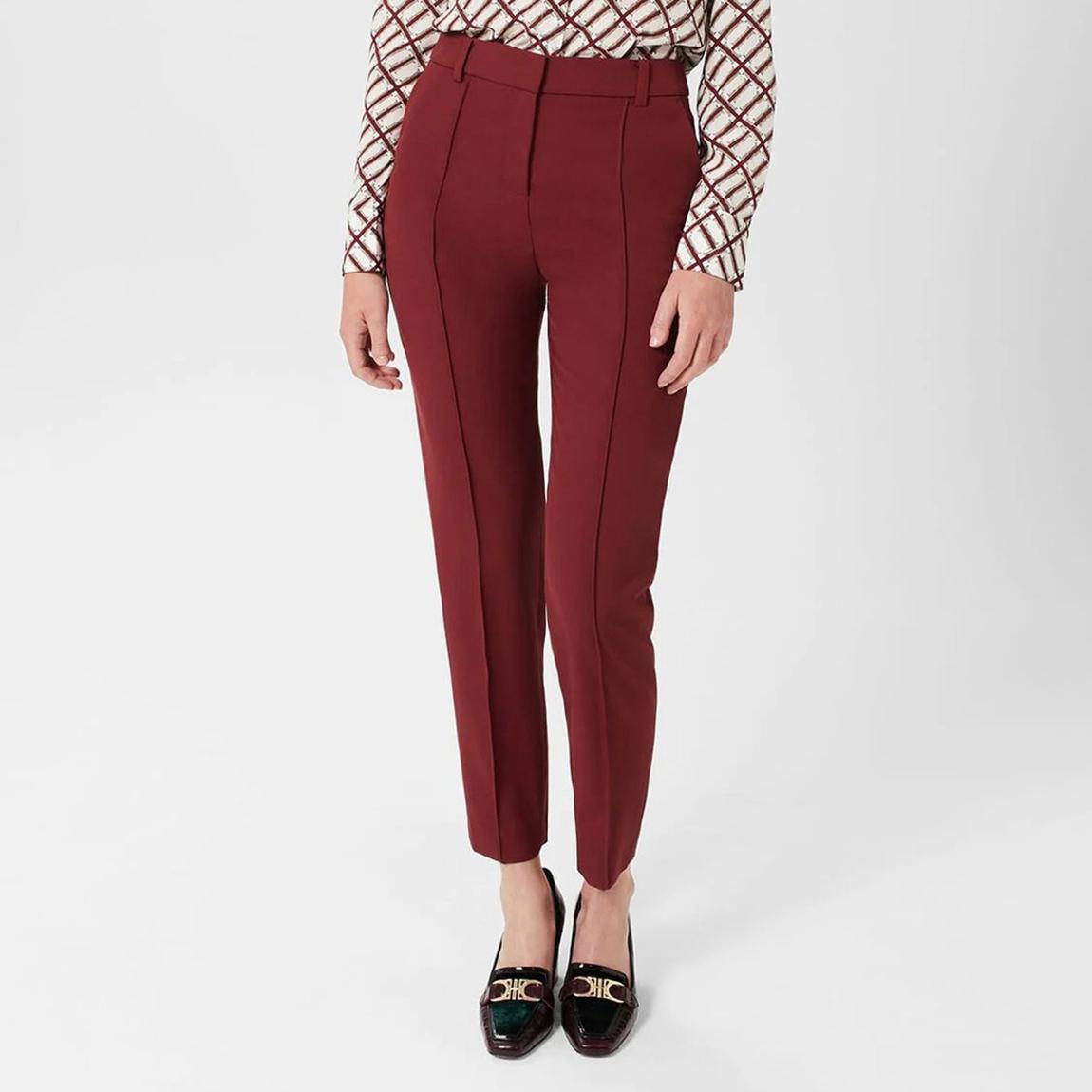 Burgundy Melody Wool Blend Trousers main product photo