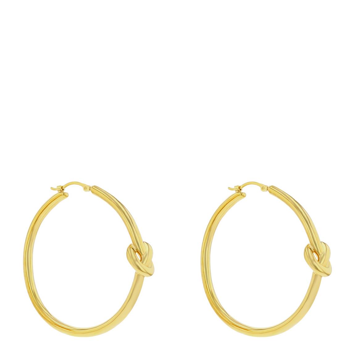 18K Gold Plated Knotted Hoop Earrings main product photo