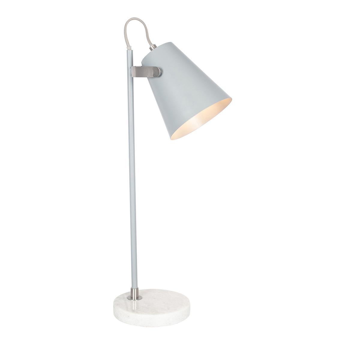 Theia Grey & Satin Nickel Task Table Lamp main product photo