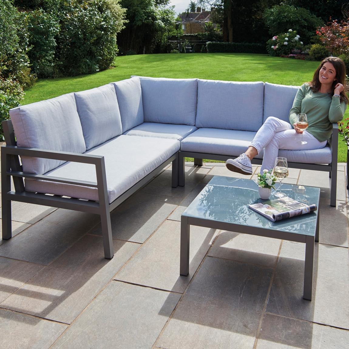 Oakley Aluminium Corner Sofa Set main product photo