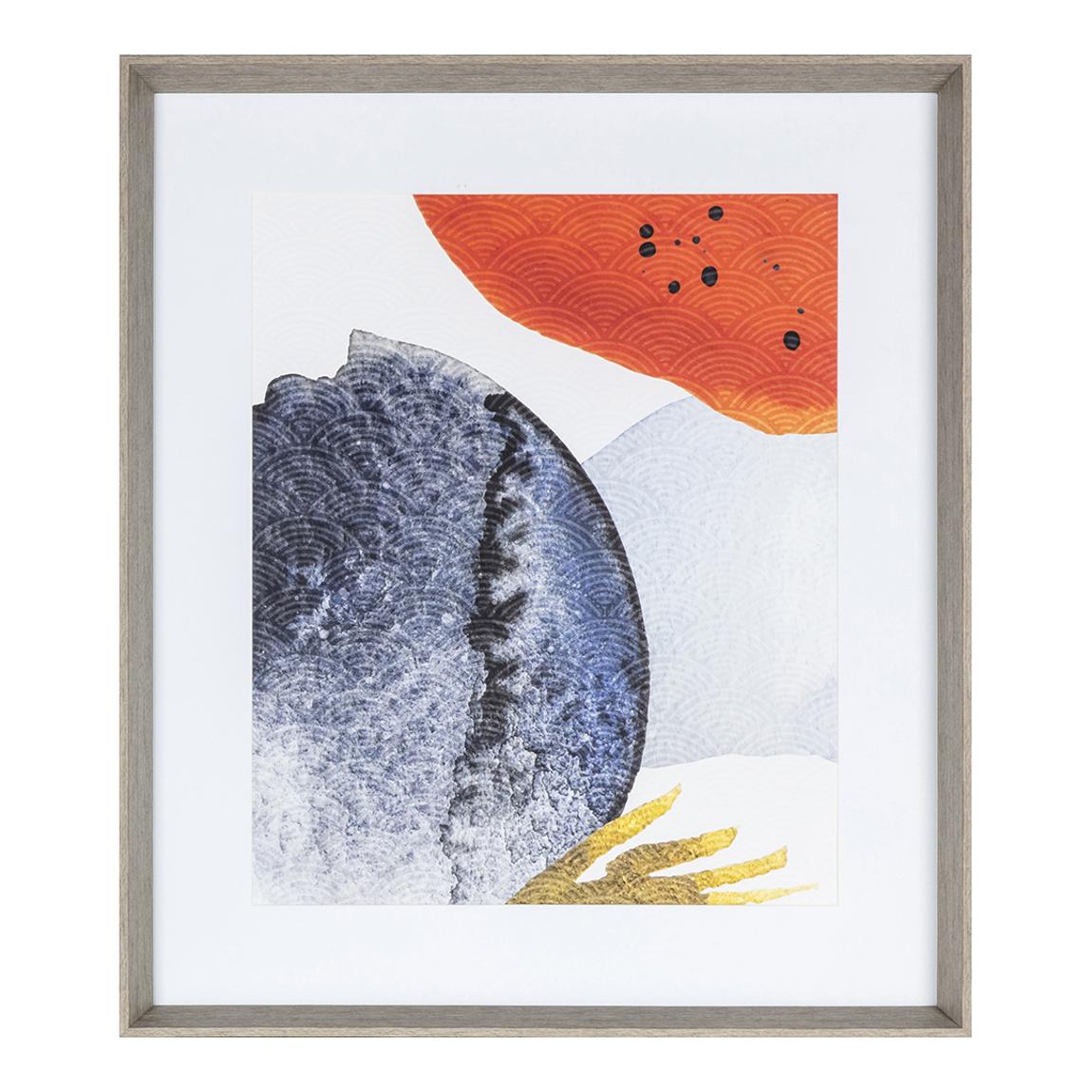 Overlapping Ink Abstract 74.6x64.6cm Framed Art main product photo