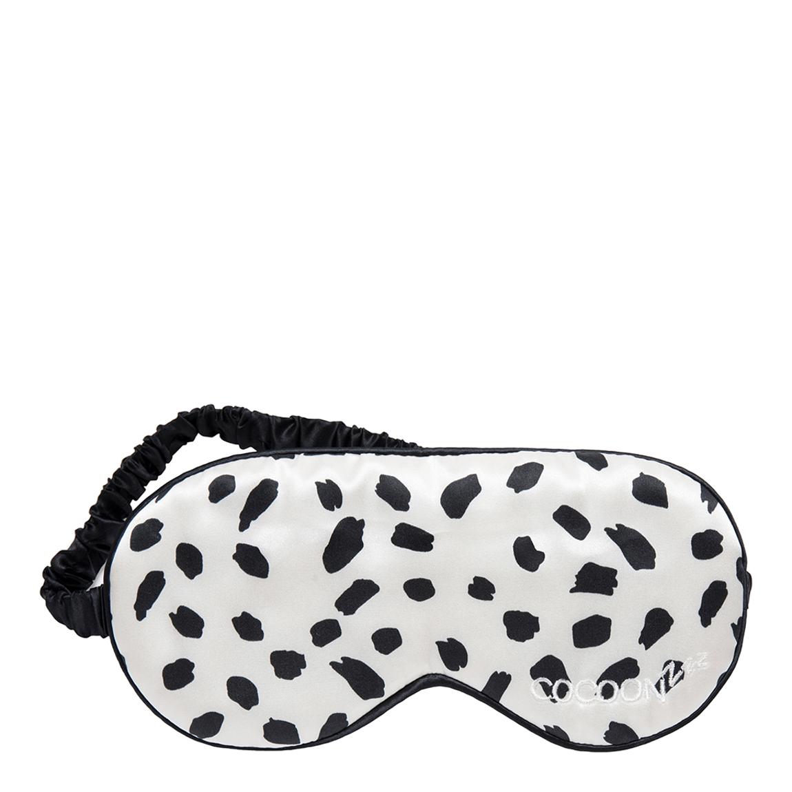 Mulberry Silk Dash Eye Mask, Black/White main product photo
