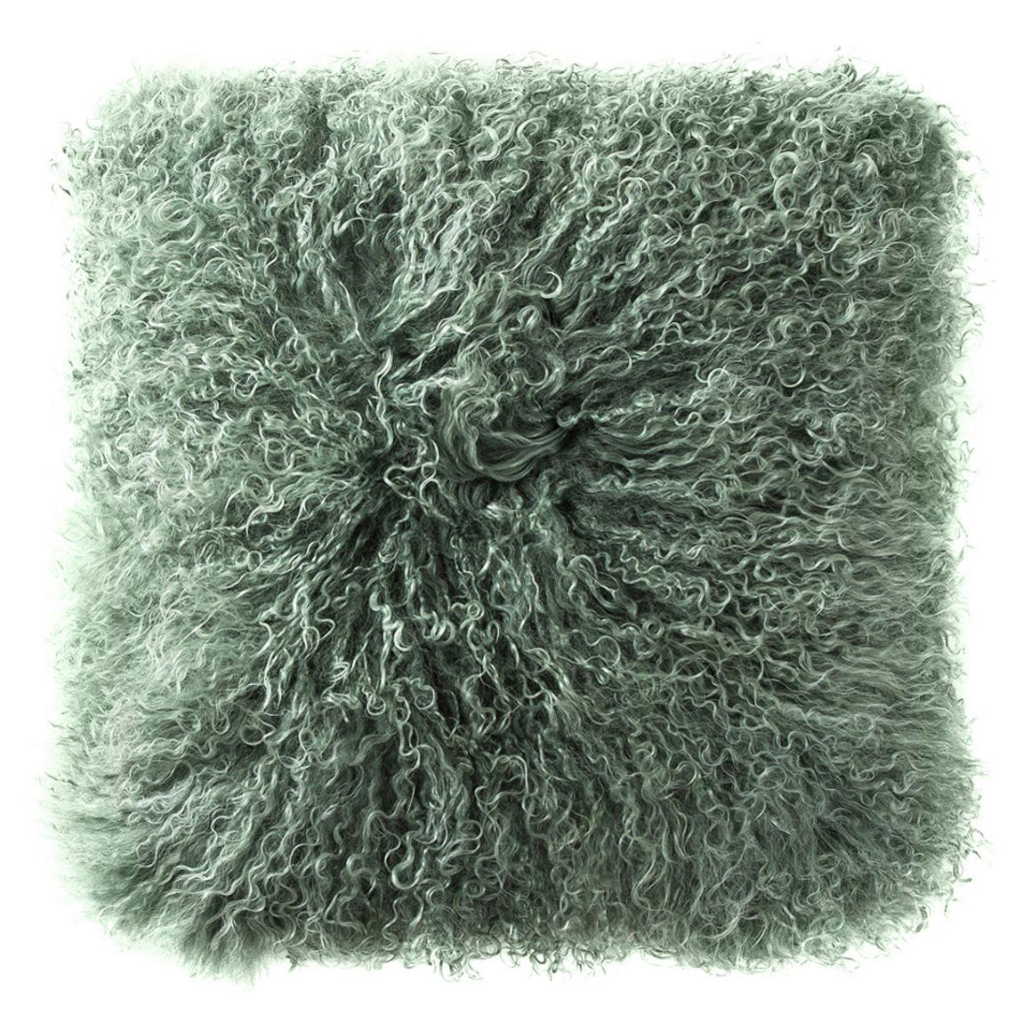 Tibetan Longwool 40x40cm Cushion, Velvet Evergreen main product photo