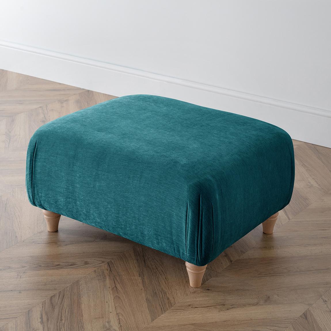The Swift/Bromfield Footstool, Manhattan Emerald main product photo