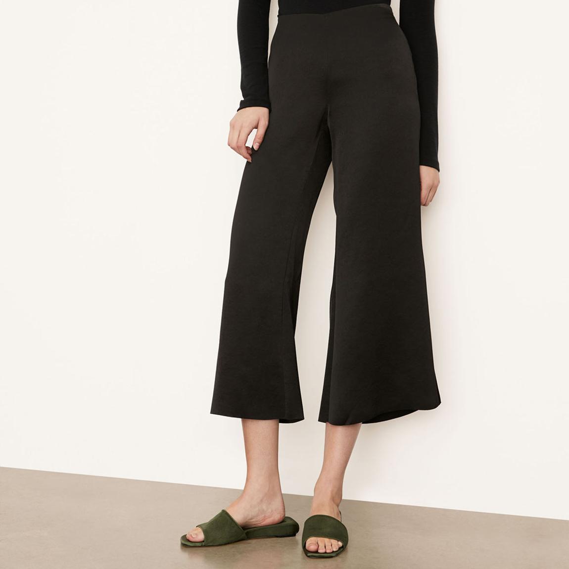 Black Satin Wide Flare Pants main product photo