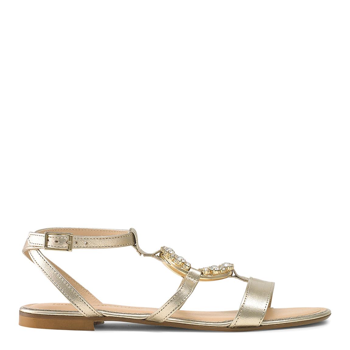 Gold Empress Jewel Trim Sandals main product photo