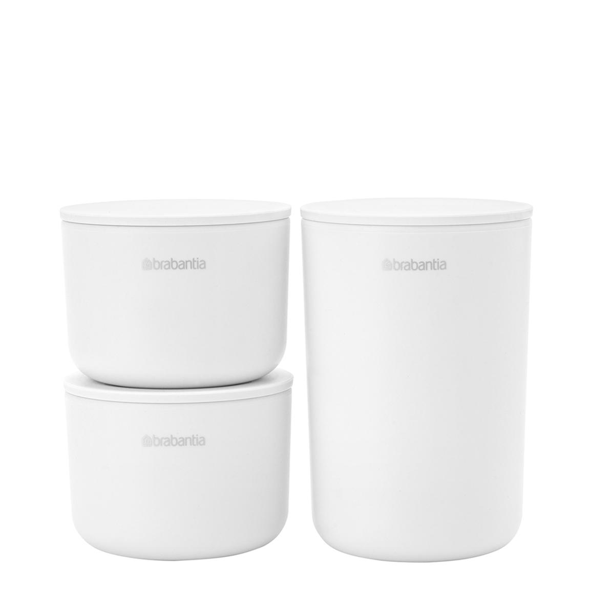 ReNew Storage Pots Set of 3, White main product photo