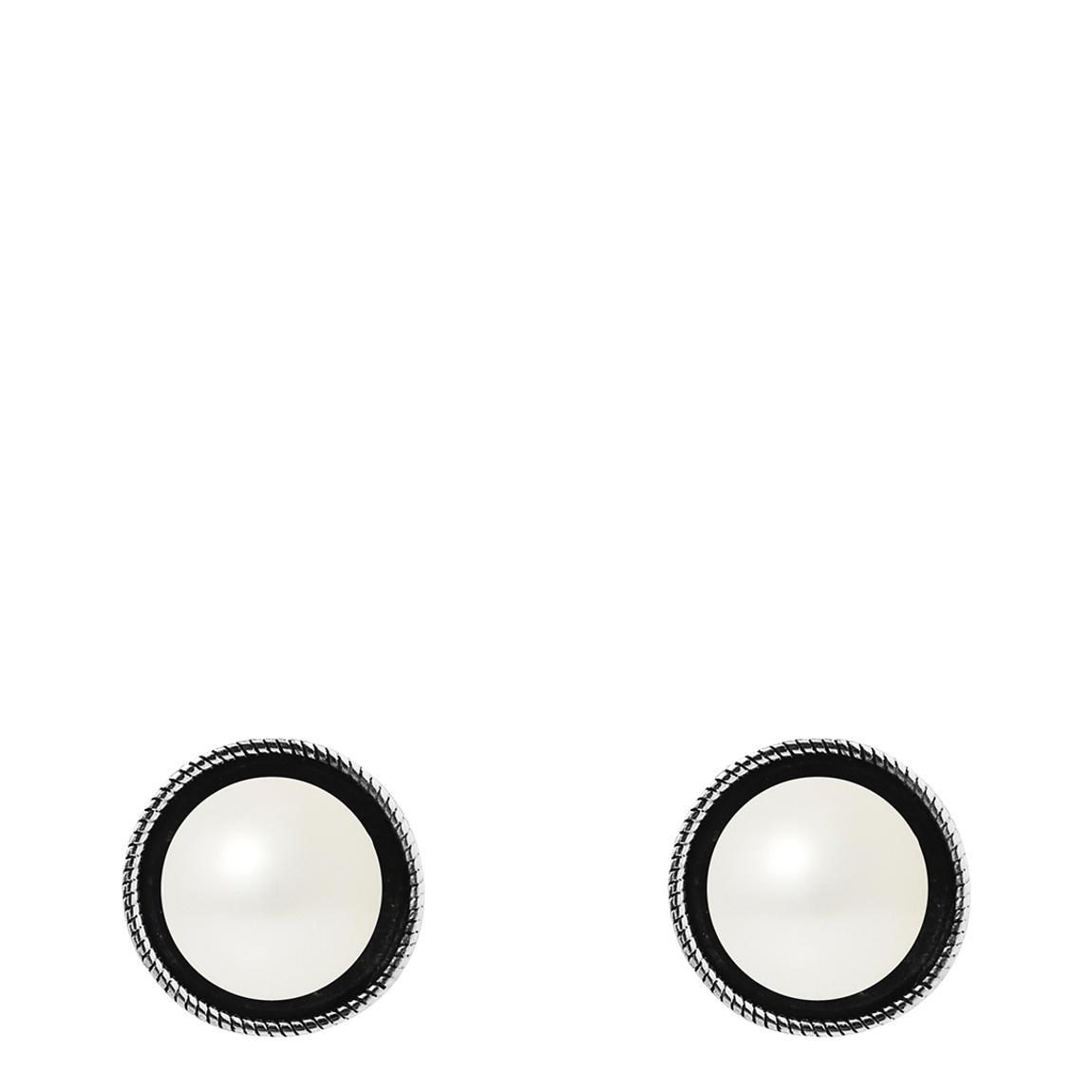 Black/White Pearl Earrings main product photo