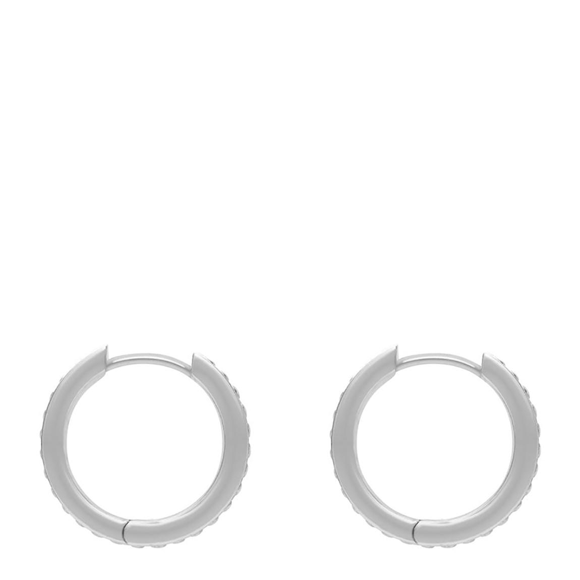Silver Medium Dotty Flat Edge Hoop main product photo