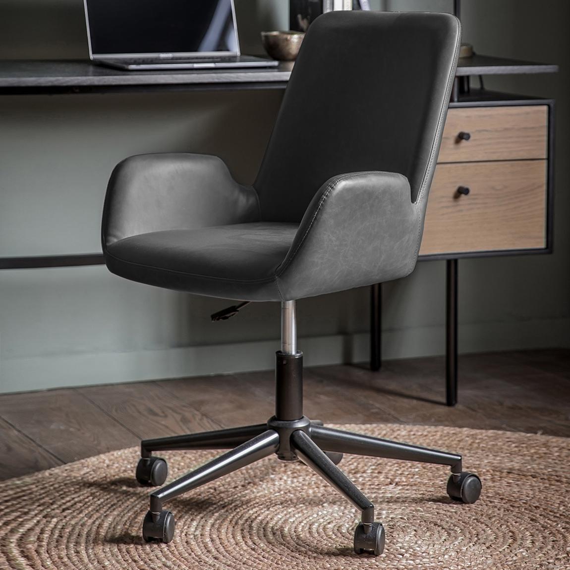 Hastings Swivel Chair Charcoal main product photo
