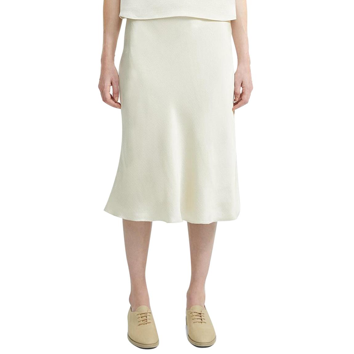 Cream A-Line Midi Skirt main product photo