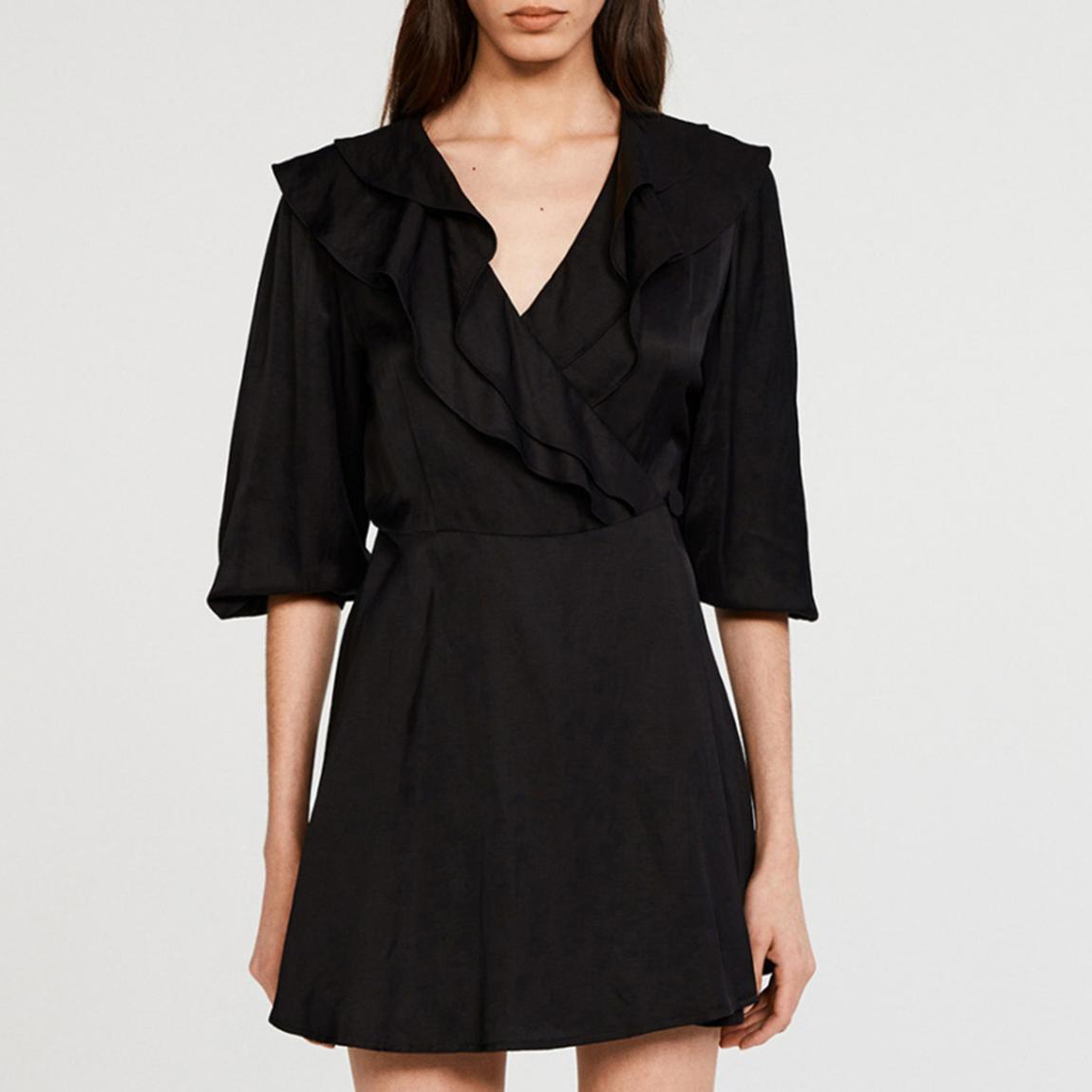 Black Rire Ruffle Mini Dress main product photo