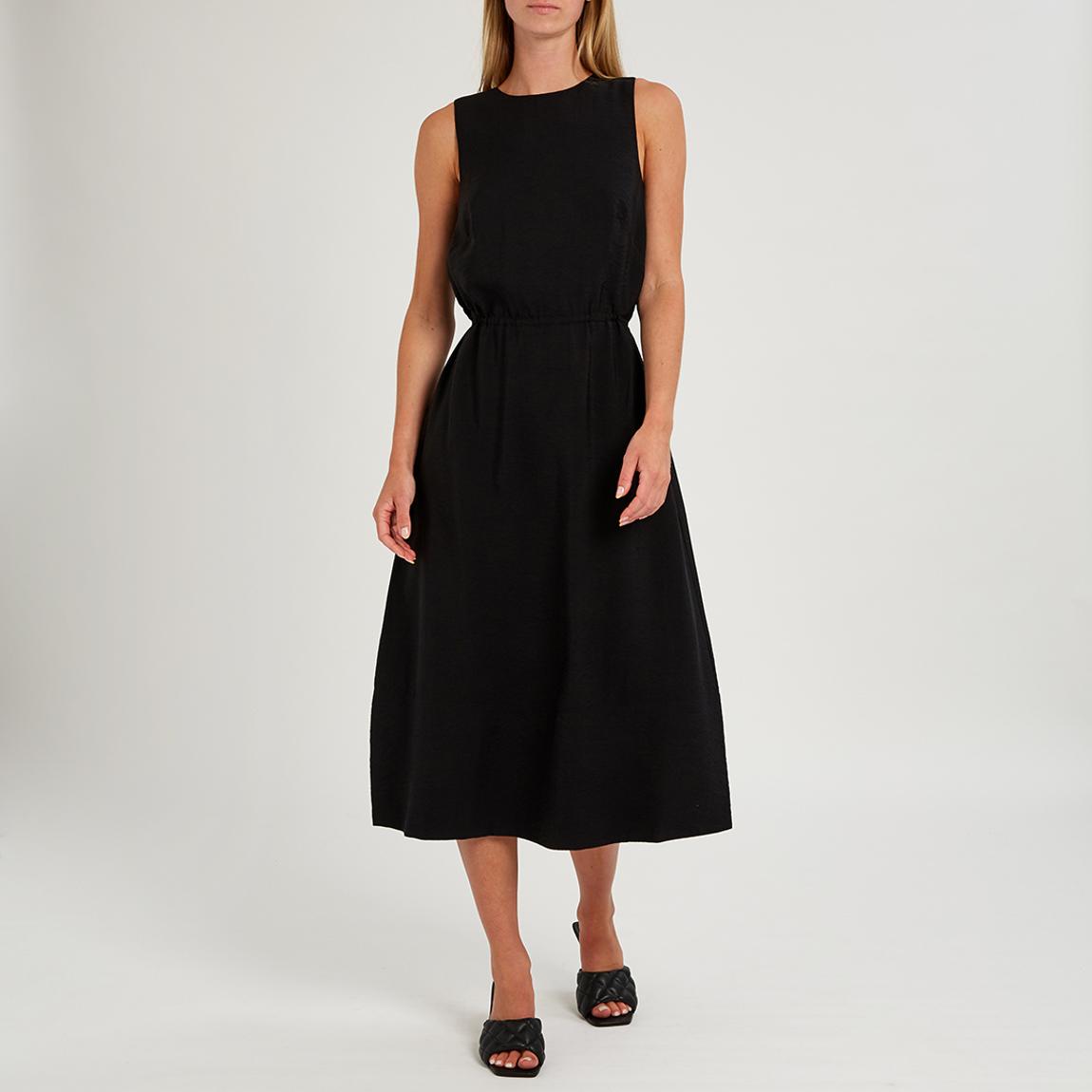 Black Sleeveless Cross Back Dress main product photo