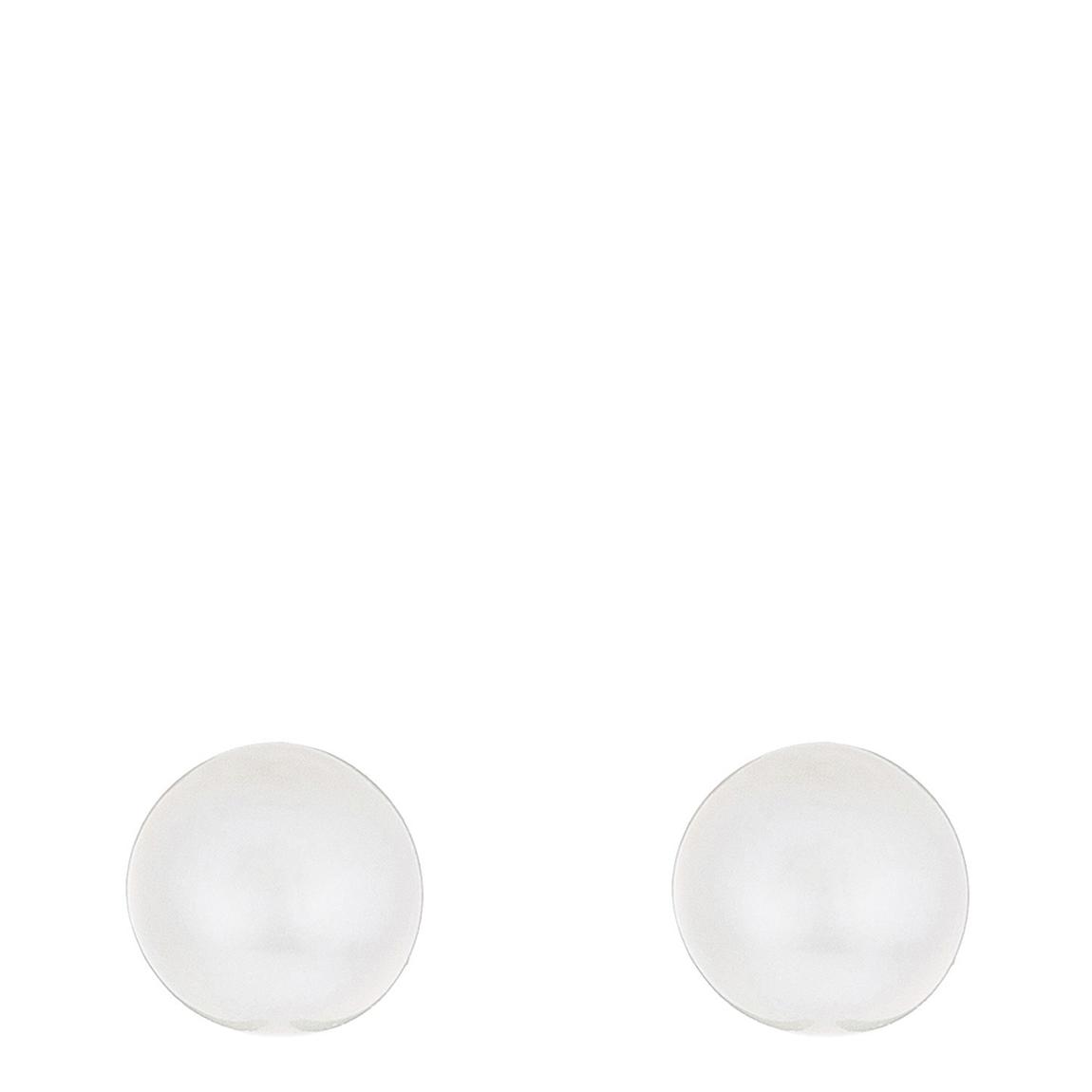Silver Pearl Push Back Earrings main product photo