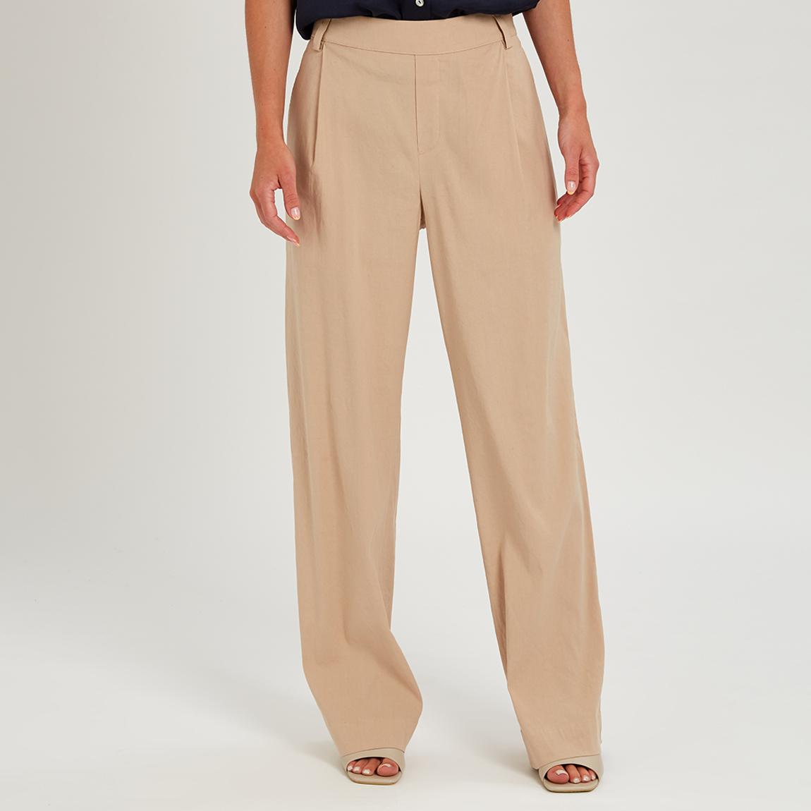 Camel Wide Leg Tailored Trousers main product photo