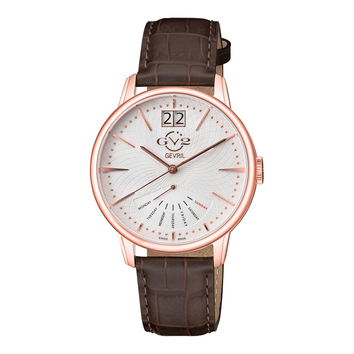Men's GV2 Rovescio Brown Leather Watch main product photo