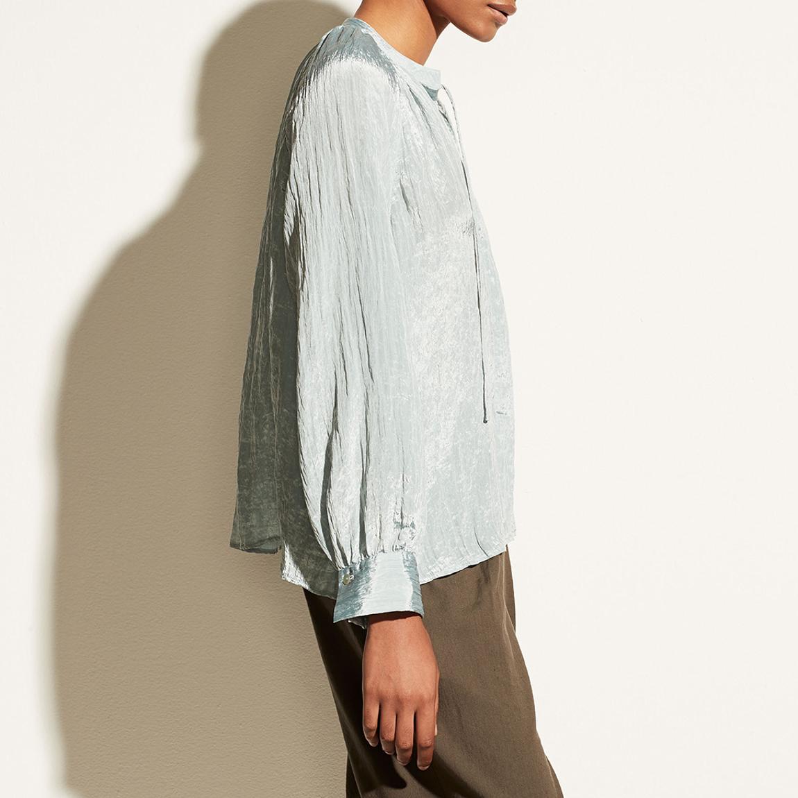 Grey Tie Neck Blouse main product photo