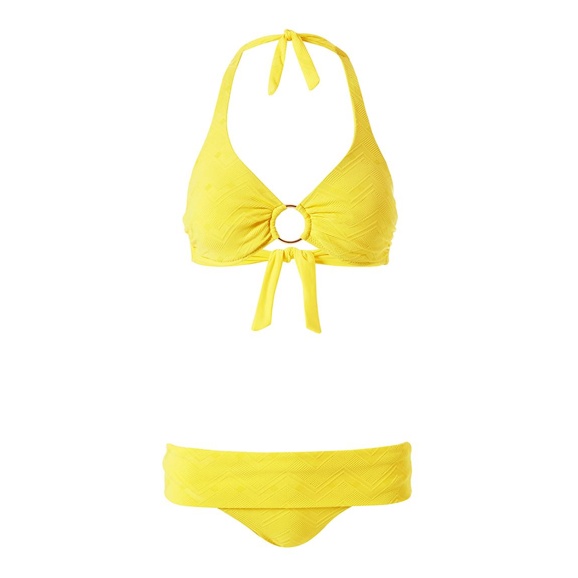 Zigzag Lemon Brussels Bikini Top main product photo