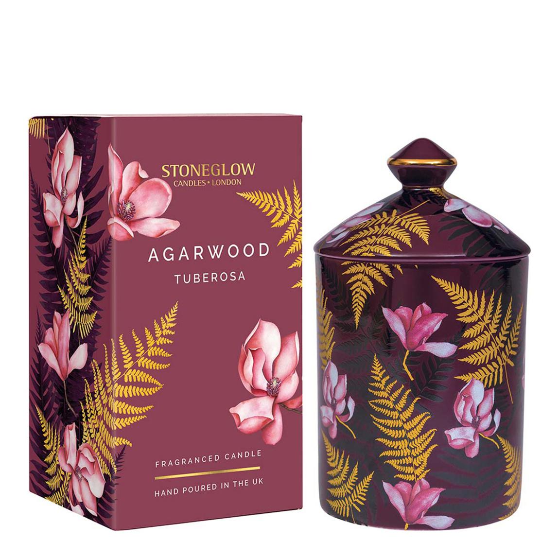 Urban Botanics Ceramic Agarwood Tuberosa Scented 1 Wick Candle 300g main product photo