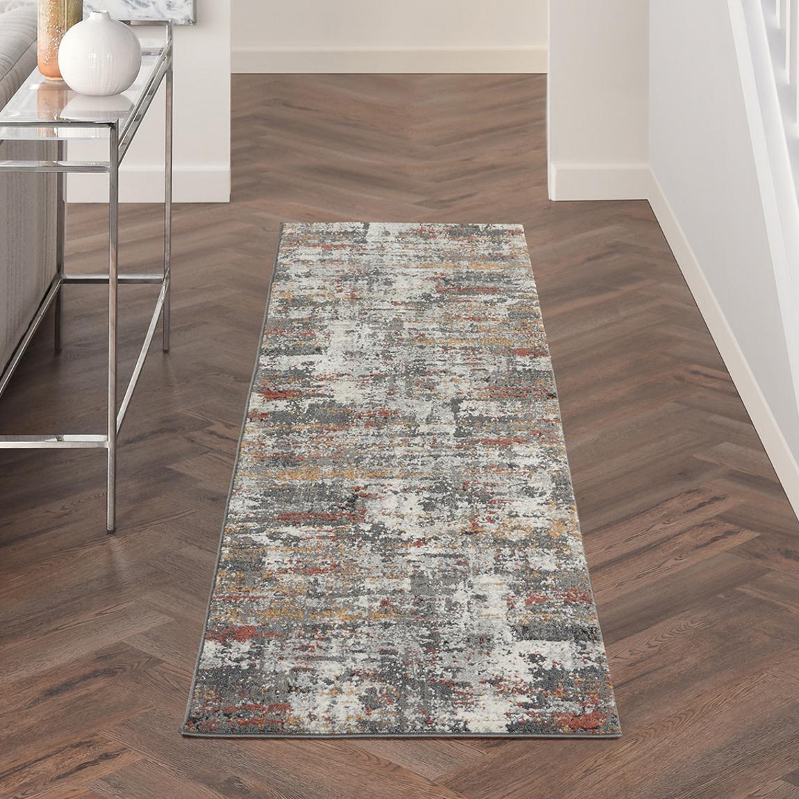 Tangra TNR02 229 x 66cm Rug, Grey/Multicolour main product photo