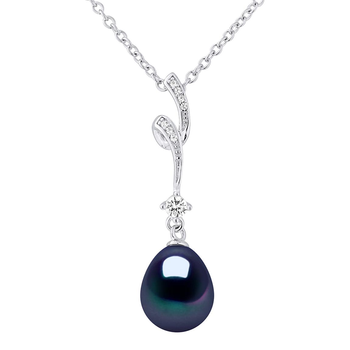 Black Whirlwind Real Cultured Freshwater Pearl Necklace main product photo