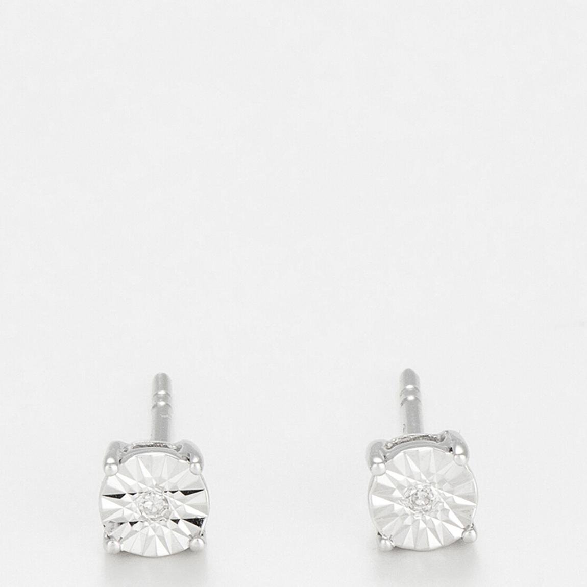 Silver Chip Great Illusion Diamond Earrings main product photo