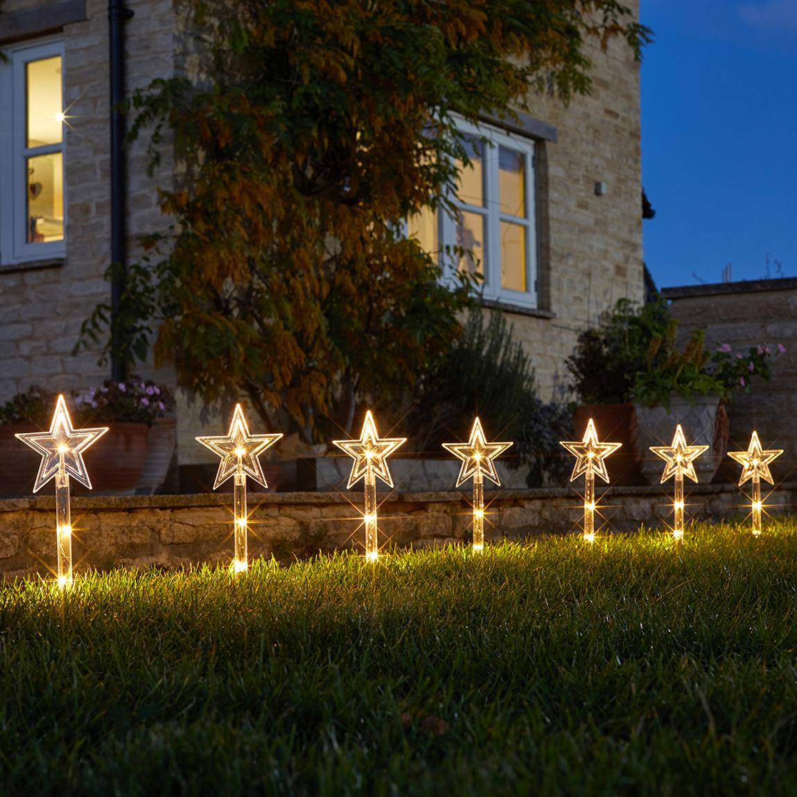 Set of 8 Star Decor Stakes main product photo