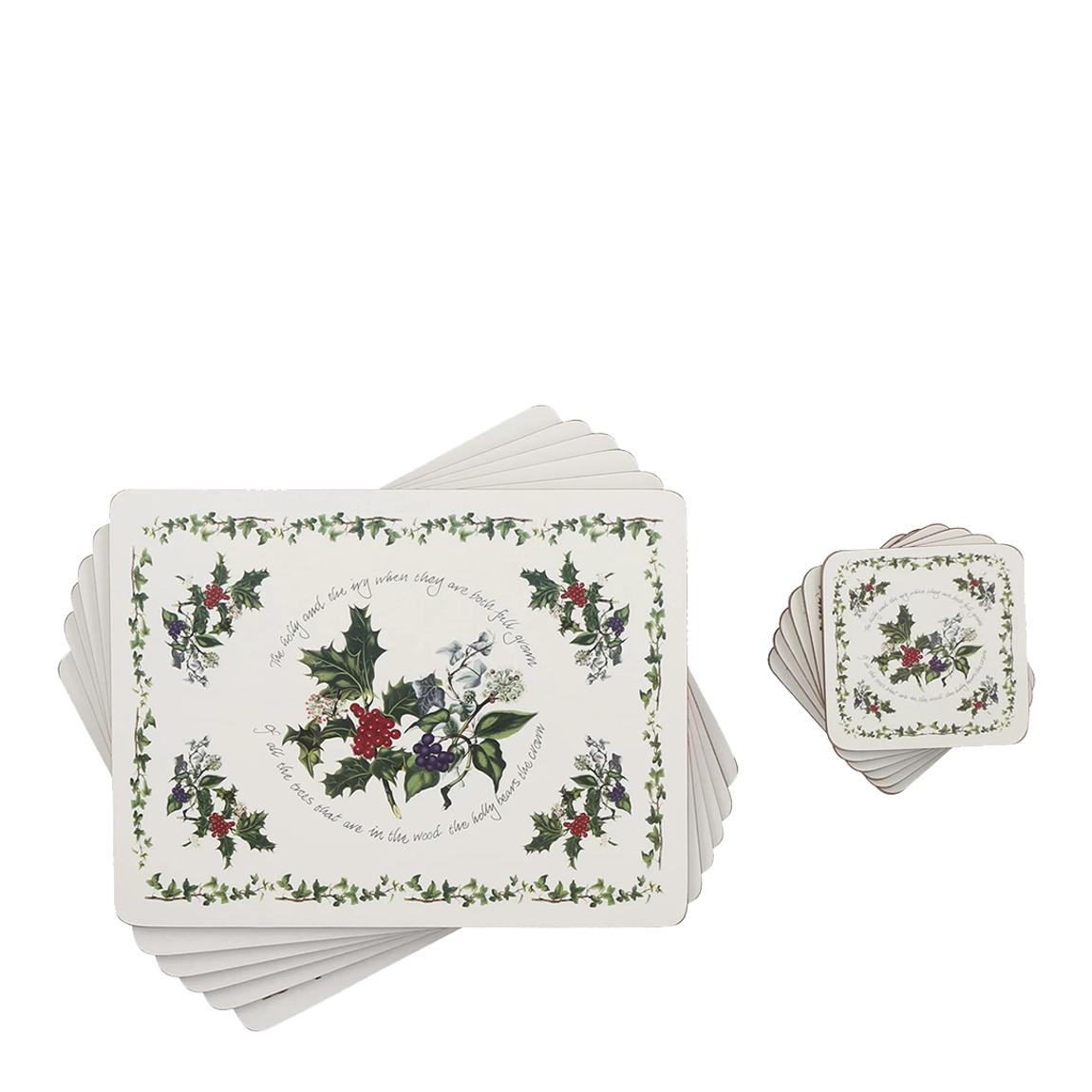 Set of 6 Holly & Ivy Rectangle Placemats main product photo