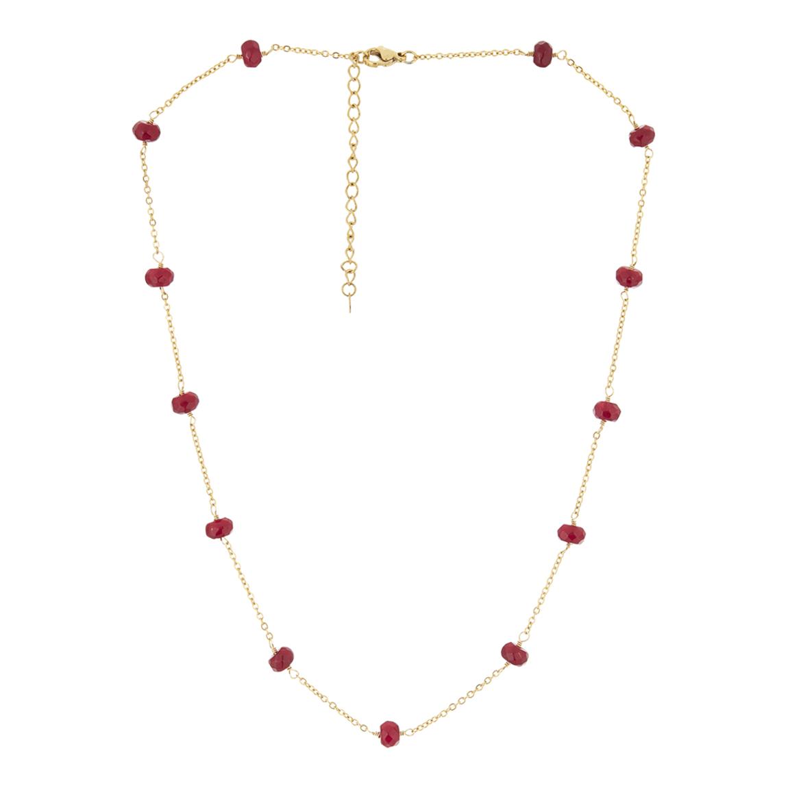 Gold/Red Elisa Necklace main product photo