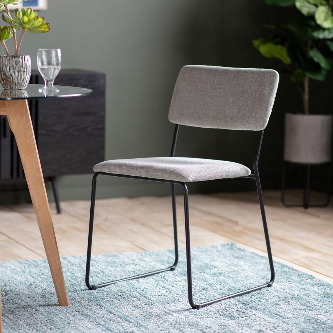 Set of 2 Kemsley Dining Chair, Light Grey main product photo