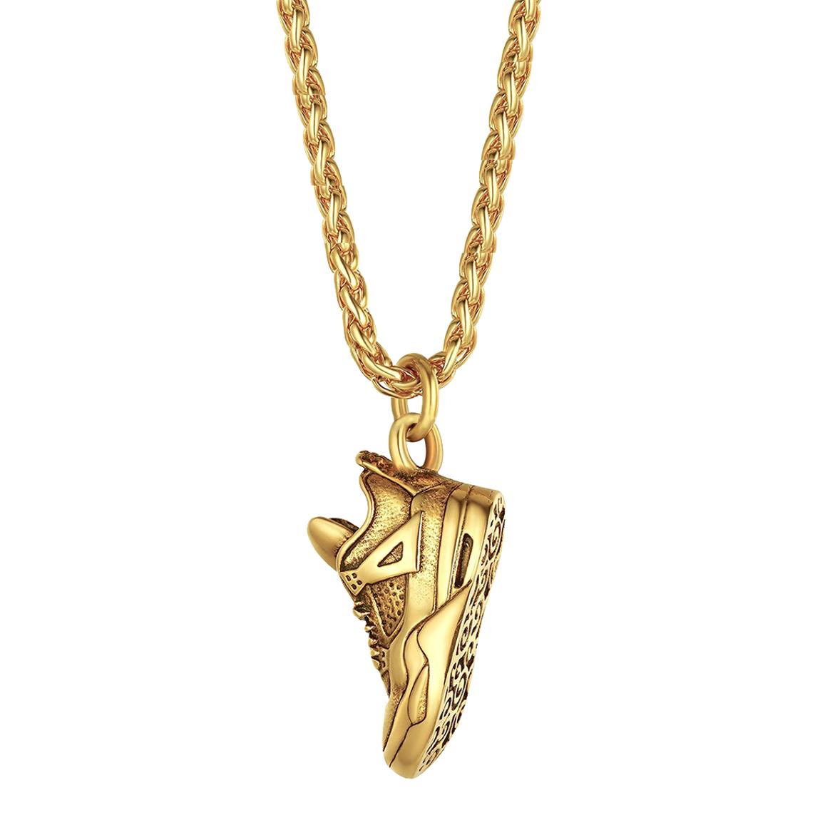 18K Gold Sport Sneaker Pendant Necklace main product photo