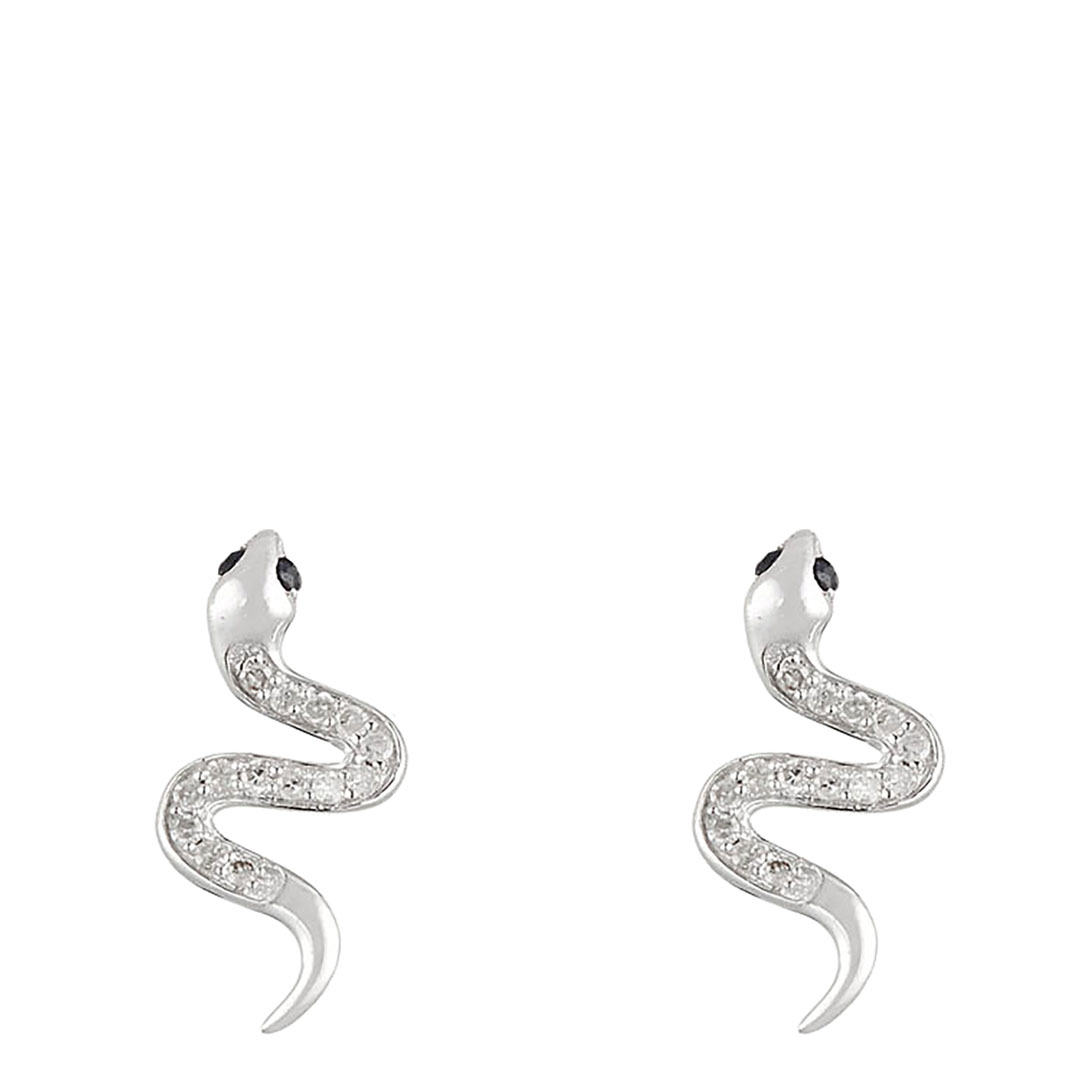 Silver "Saly" Diamond Earrings main product photo