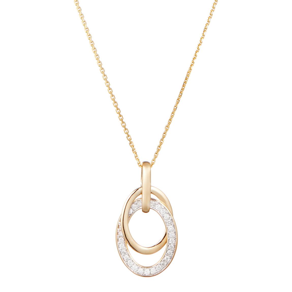 Gold "Double Game" Diamond Necklace main product photo