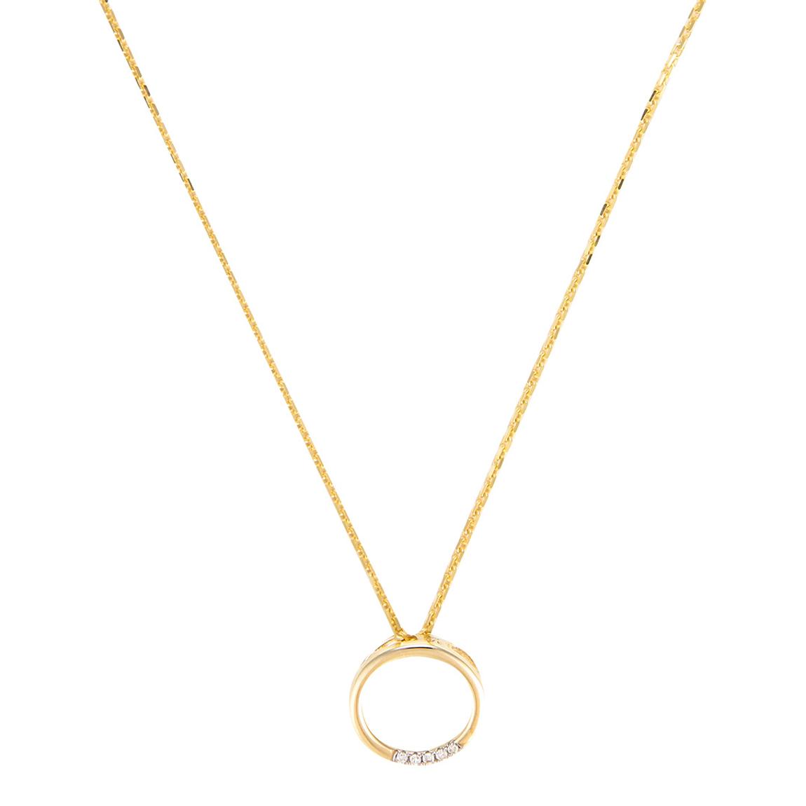 Gold "Circle" Pendant Necklace main product photo
