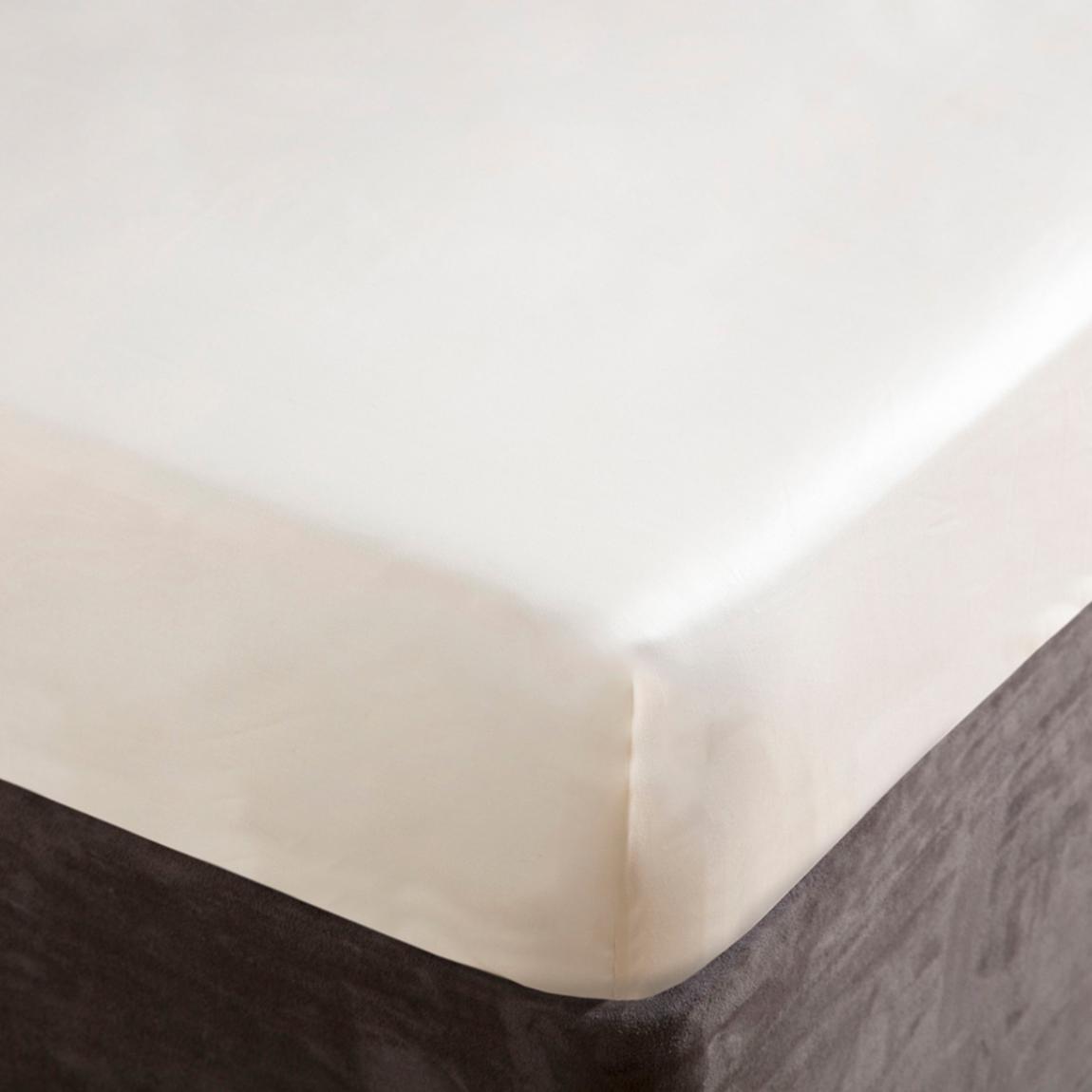 600Tc Sateen Kingsize Extra Deep Fitted Sheet, Ivory main product photo