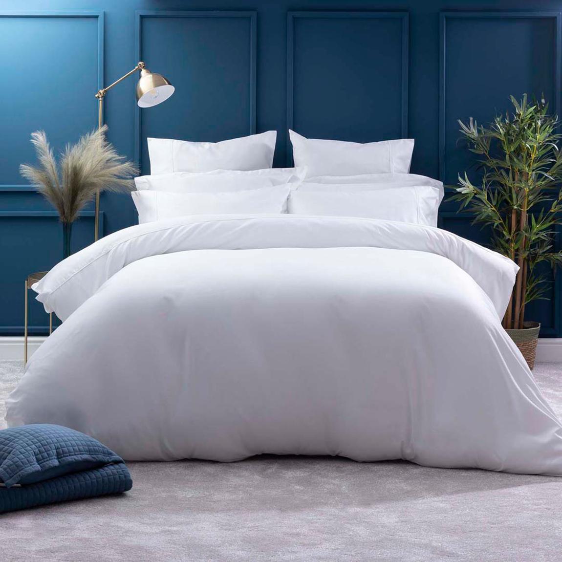 600Tc Sateen Single Duvet Cover, White main product photo