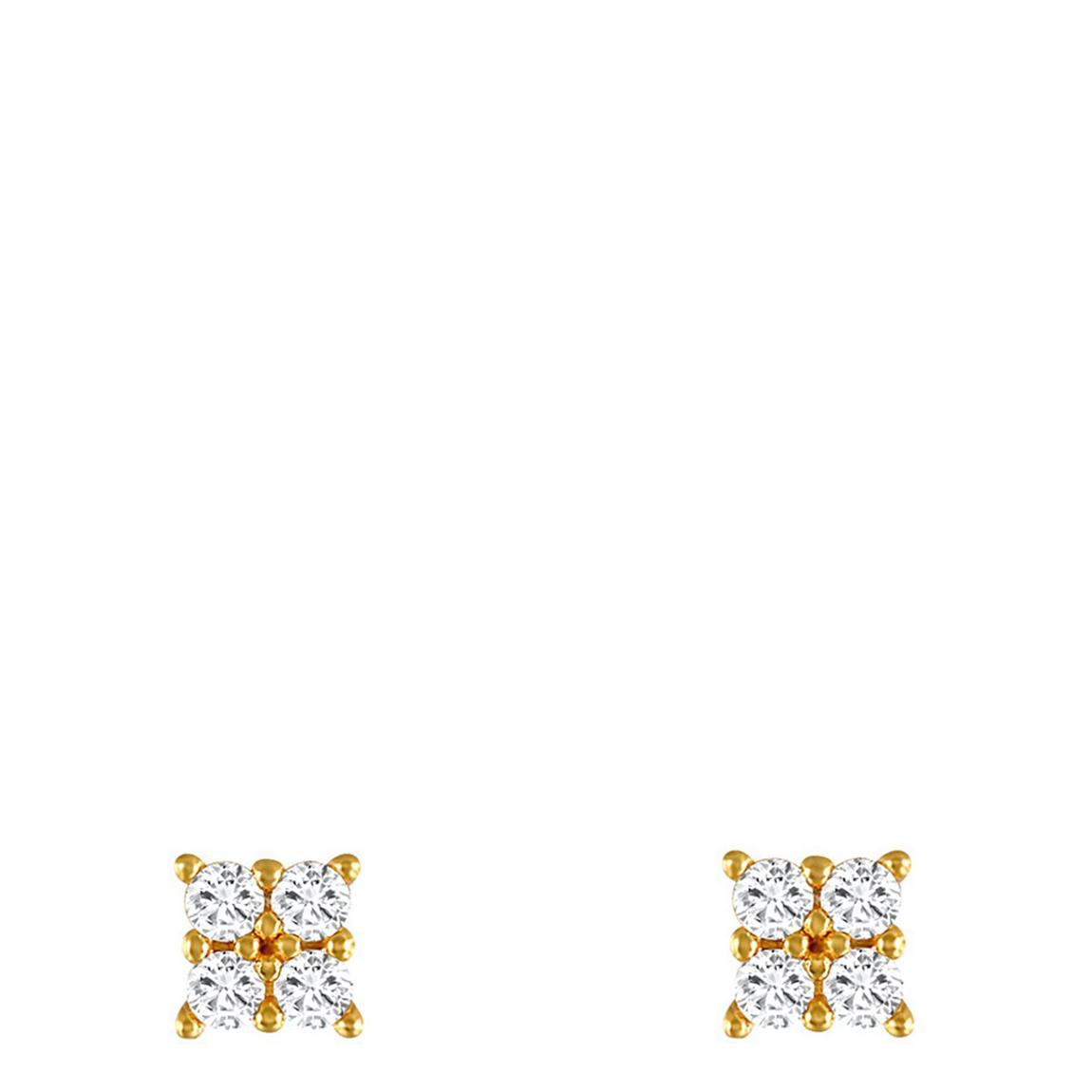 Gold Square Pendant Earrings main product photo
