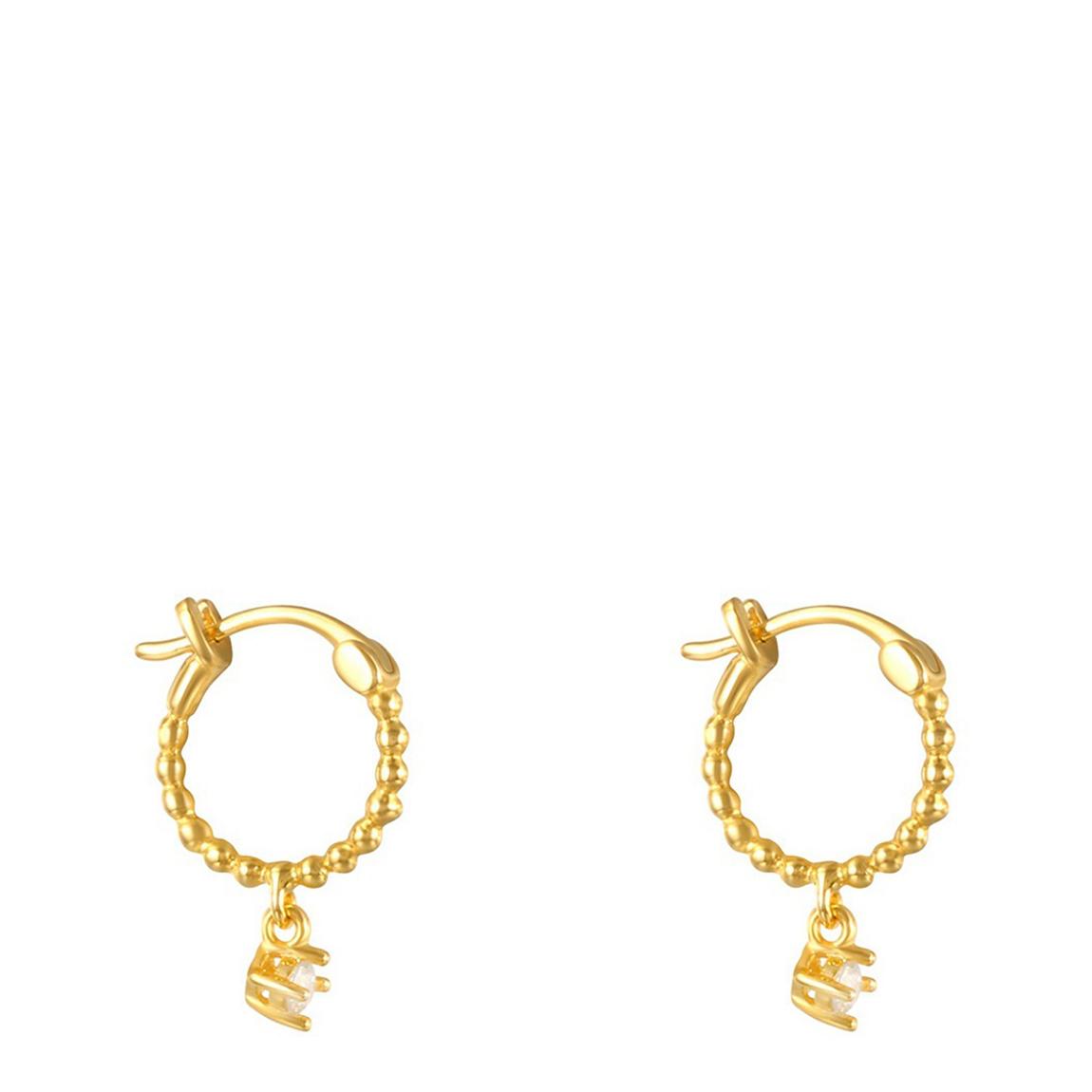 Gold Hoop Drop Earrings main product photo