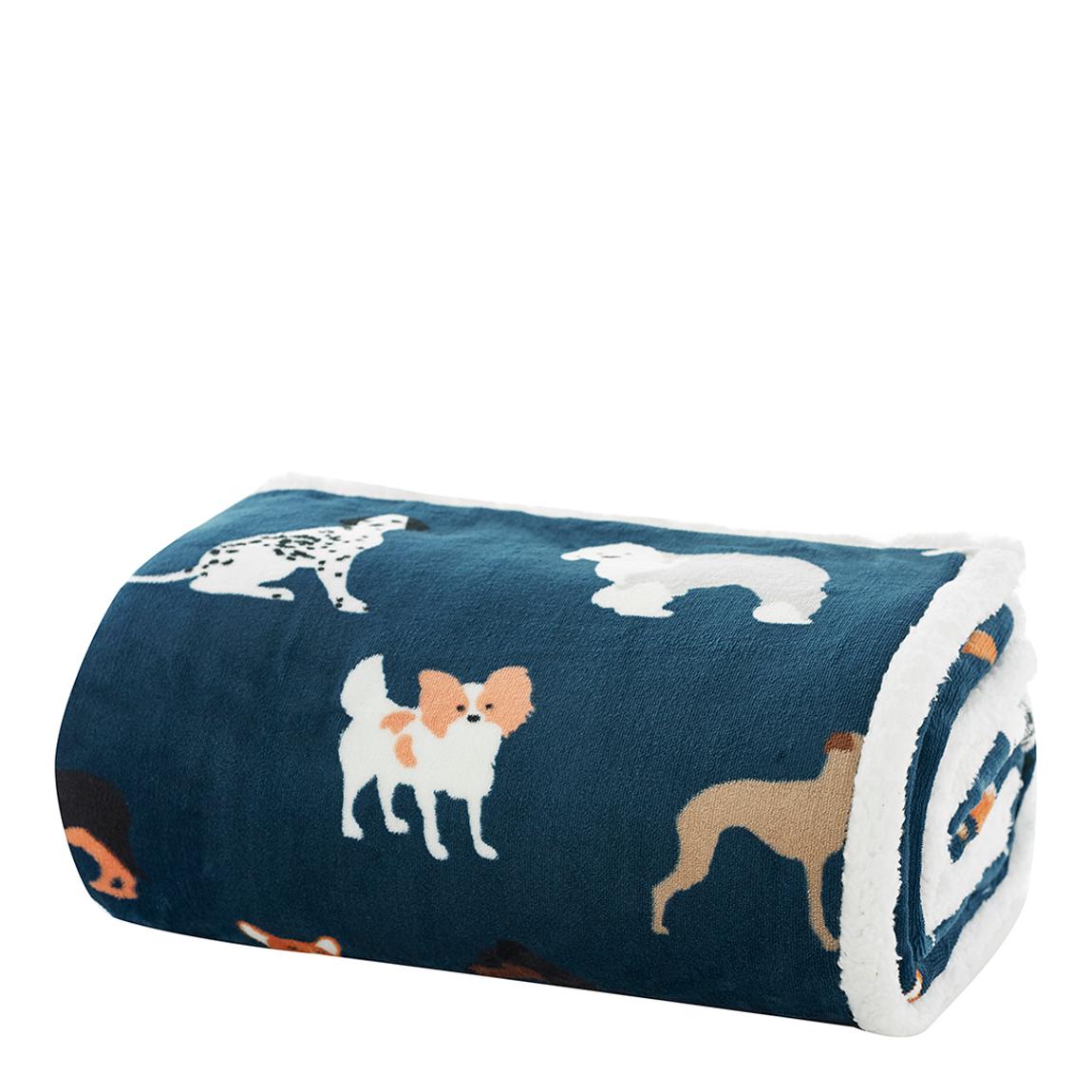 Dog Club Throw 140x180cm, Navy main product photo
