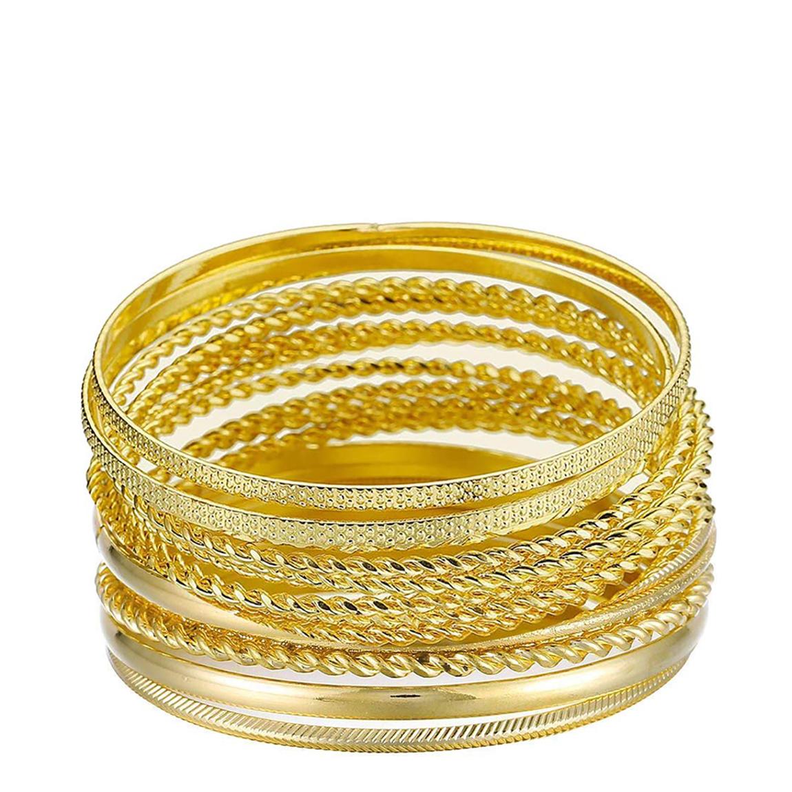 18K Gold Multi Bangle Set main product photo
