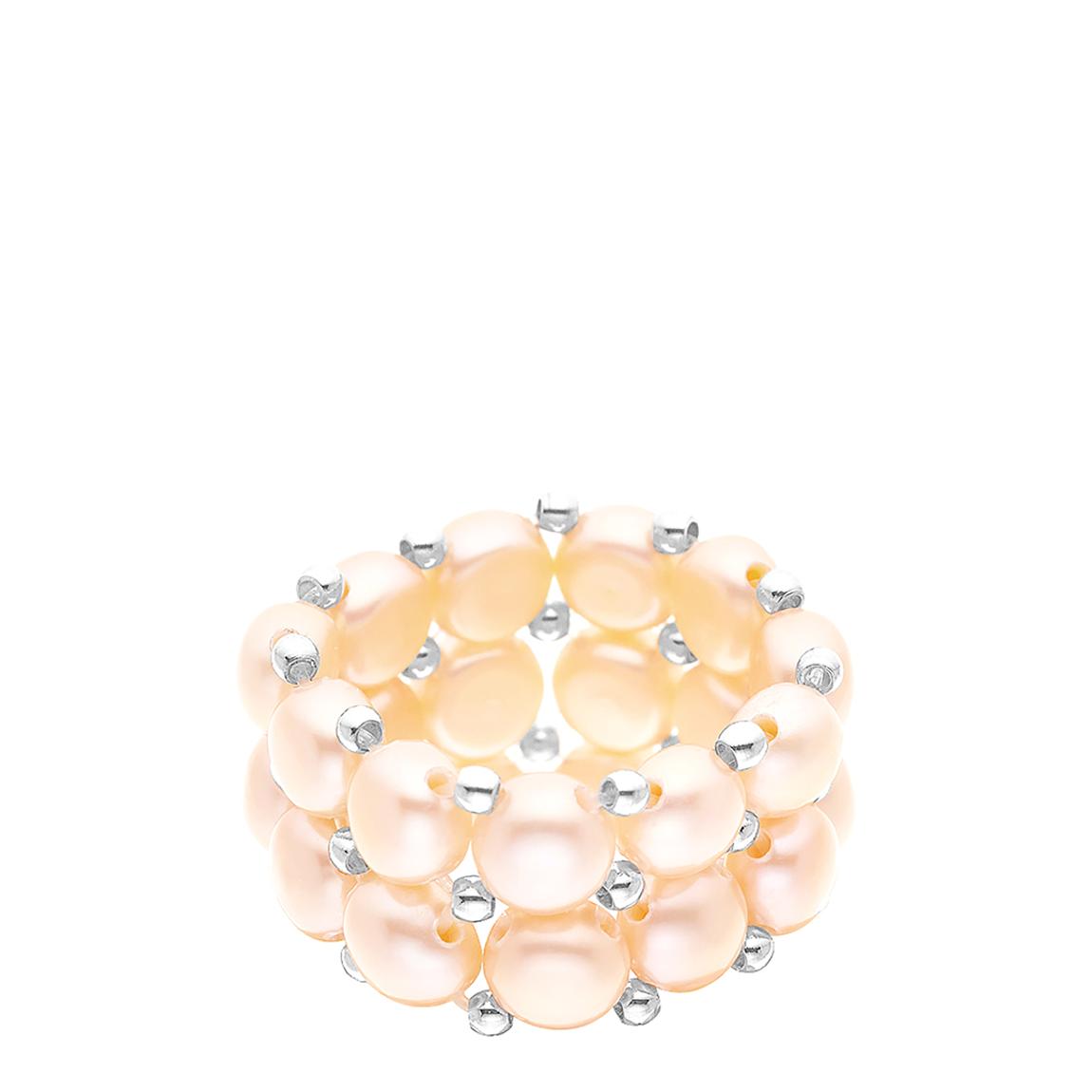 Silver/Pink Handmade Real Freshwater Pearl Ring main product photo