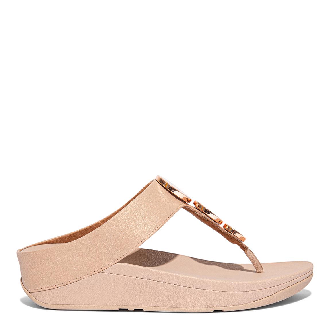 Nude Halo Shimmer Toe Post Sandal main product photo