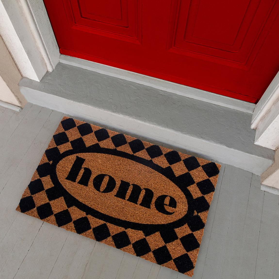 Checked Home Coir Doormat main product photo