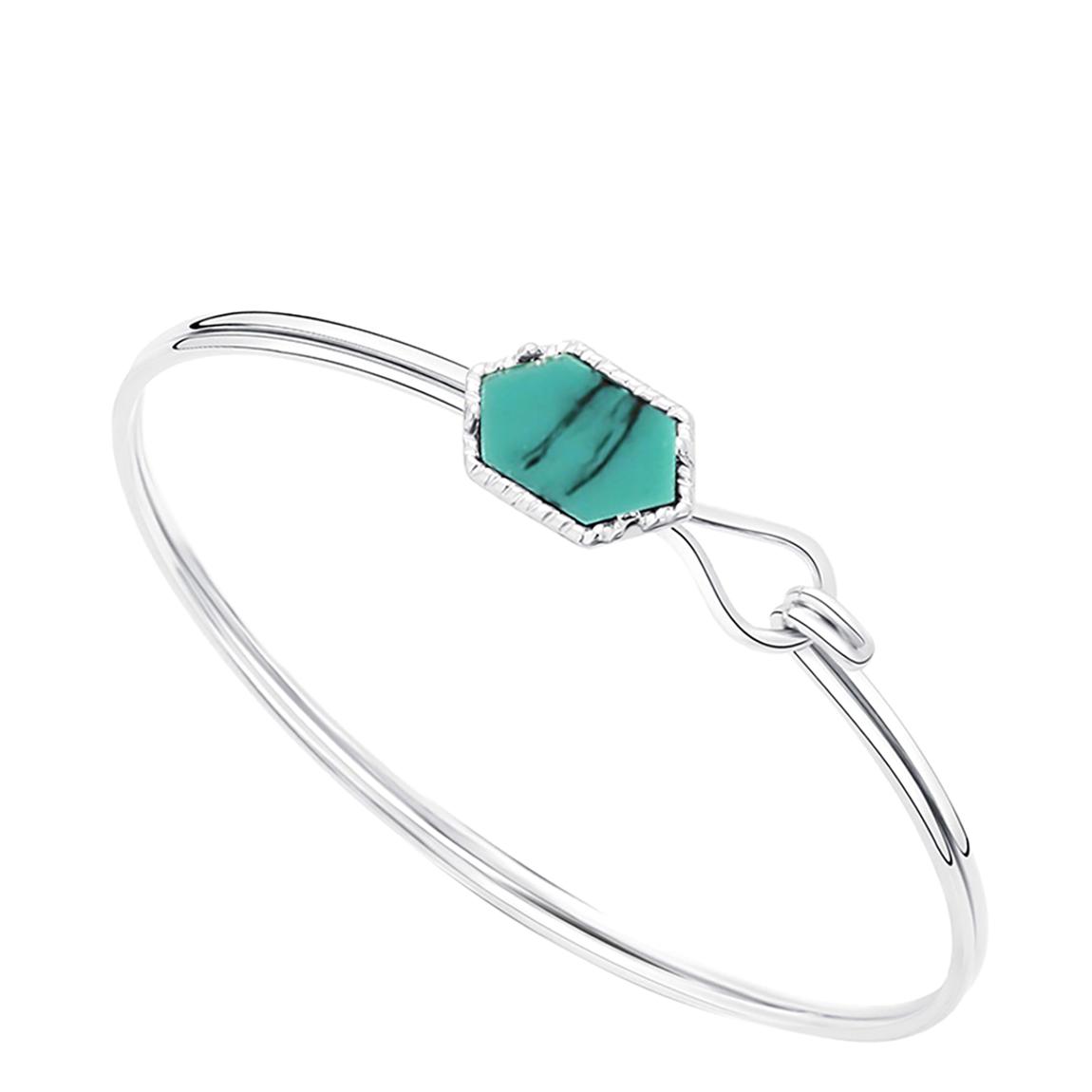 Silver Turquoise Bangle main product photo