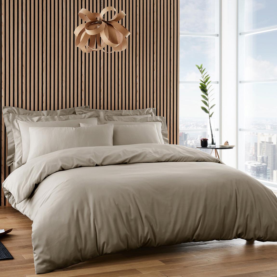 320TC Double Duvet Cover Set, Taupe main product photo