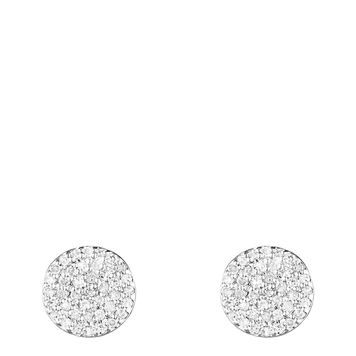 Silver Diamond Embellished Stud Earrings main product photo