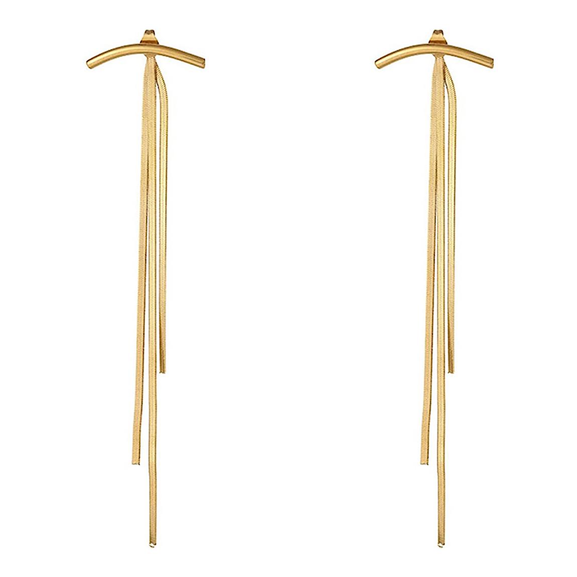 18K Gold Chain Drop Modern Earrings main product photo
