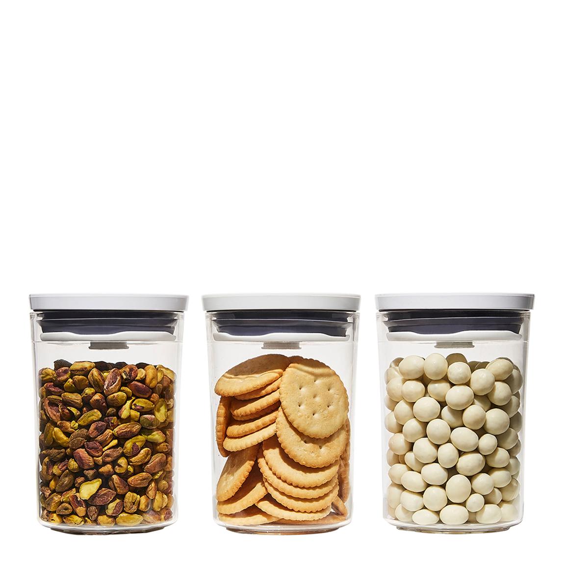 Set of 3 Pop Round Canisters, 600ml main product photo