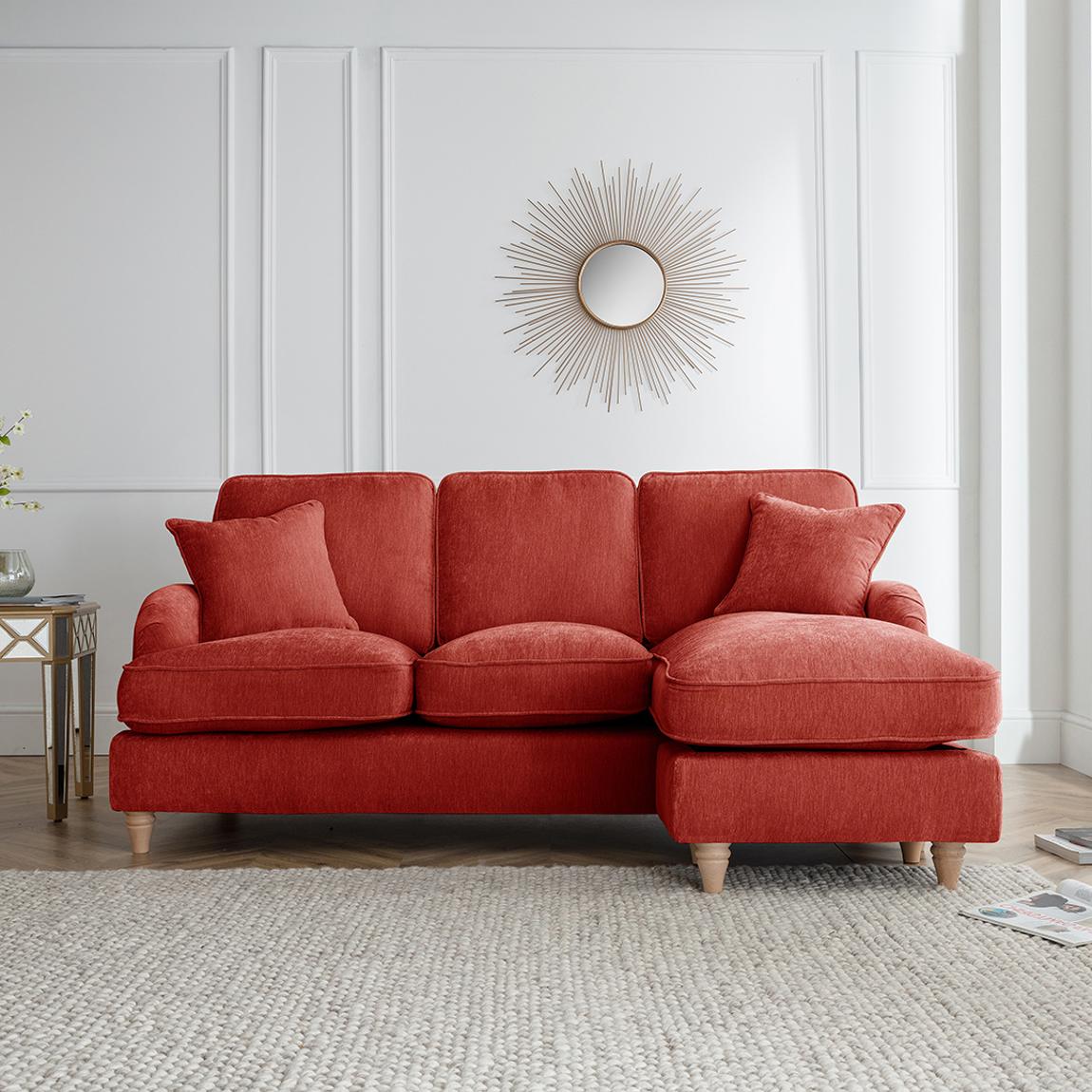 The Swift Right Hand Chaise Sofa, Manhattan Apricot main product photo